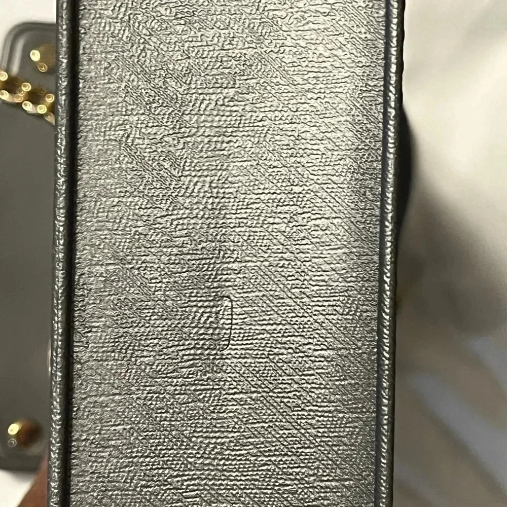 Grey crossbody with gold studs gives a sassy stylish look for a night out - Picture 7 of 11